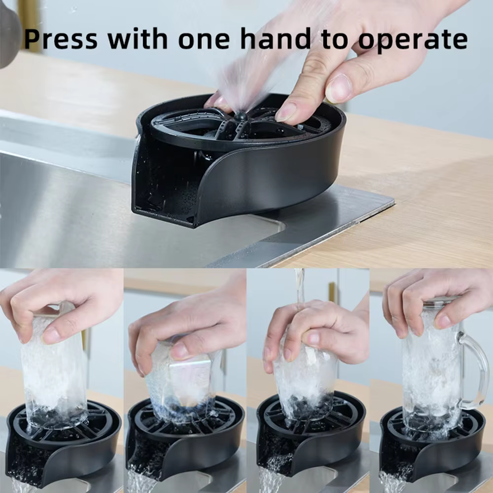 Rinceuse en verre pour évier de cuisine