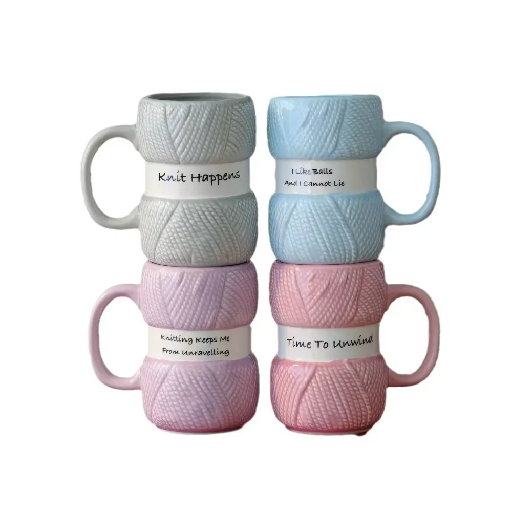 Tasse à café en céramique de Style tricot chaud