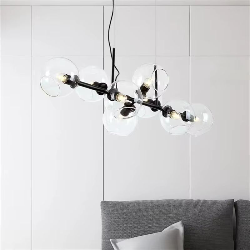 Plafonnier suspendu à bulles au design vintage, luminaire décoratif d'intérieur, idéal pour un bar, une cuisine, une salle à manger, un salon ou une ferme
