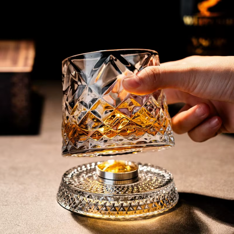 Nouveau Verres à whisky rotatifs verre