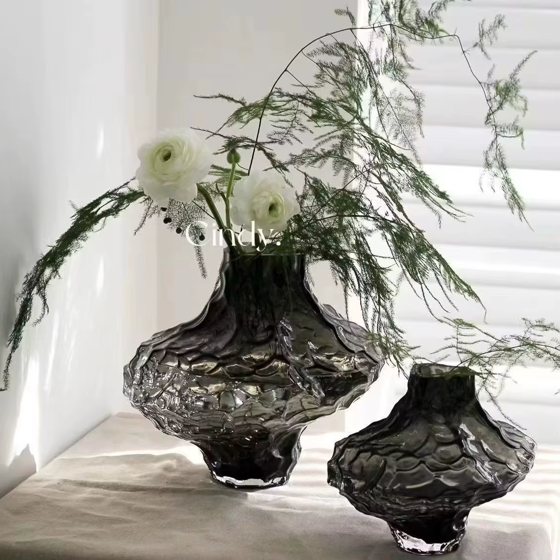 Vase en verre nordique Transparent