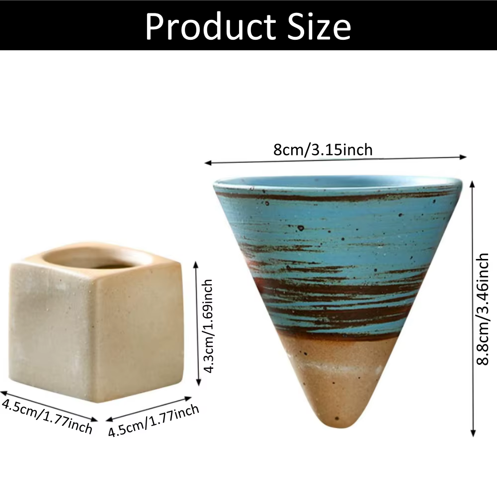 Tasses à café en poterie grossière de 100ml