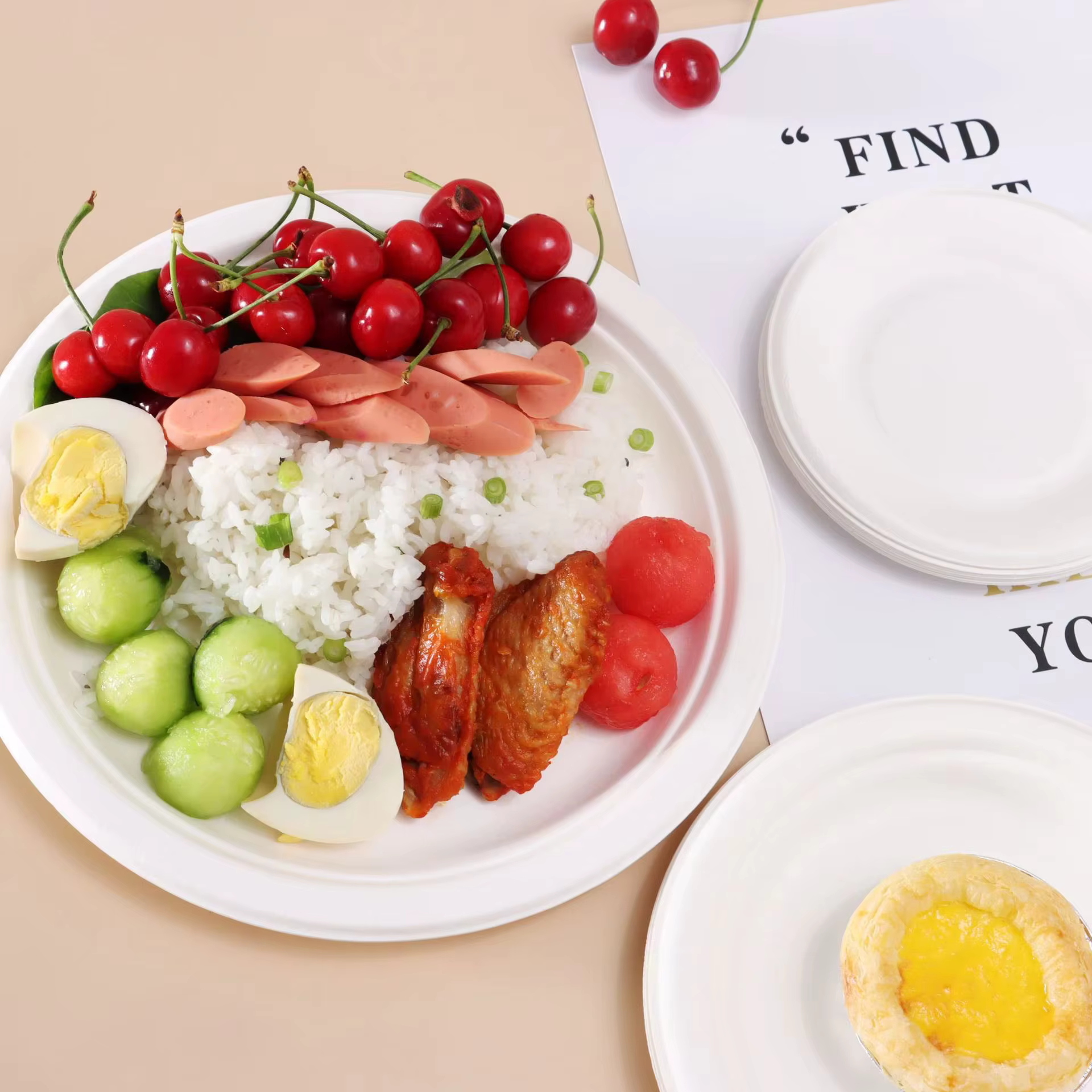 Assiettes de poulet en papier nickel able écologique