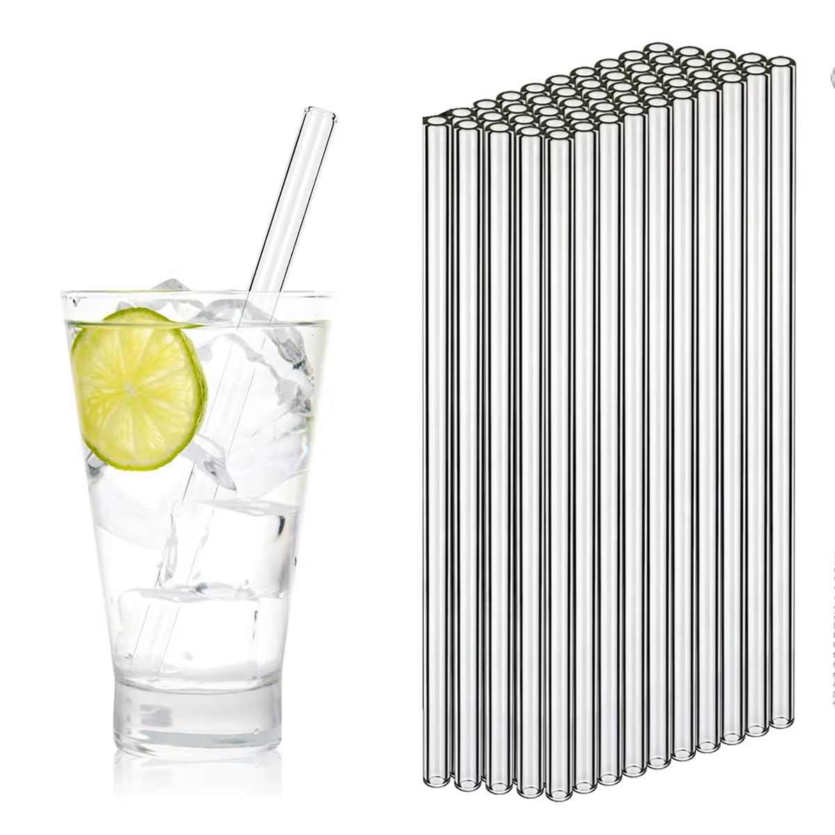Pailles en verre écologiques 8x200mm