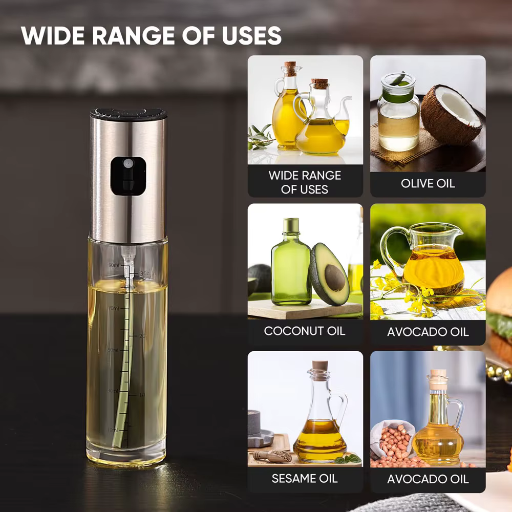 Bouteille distributeur d'huile d'olive en verre
