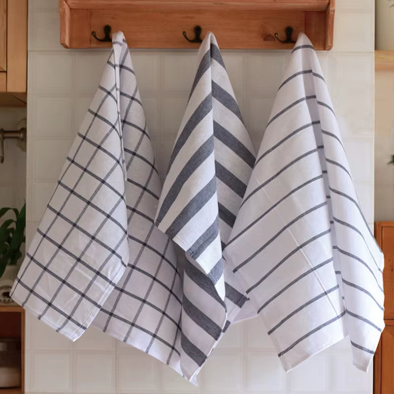 Quepolymer-Serviettes de table en coton de style méditerranéen classique