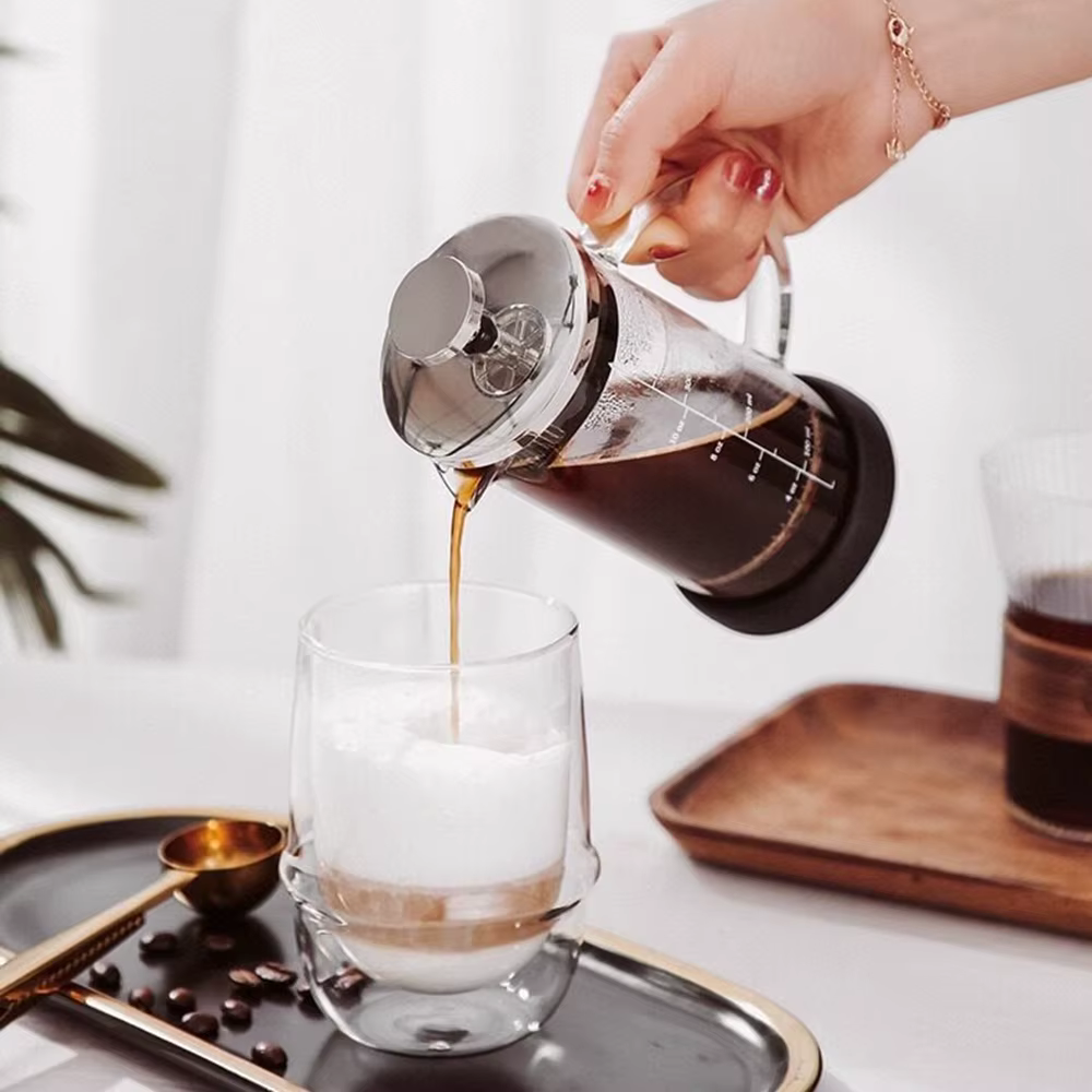 Cafetière à piston 550 ml en verre pour usage domestique
