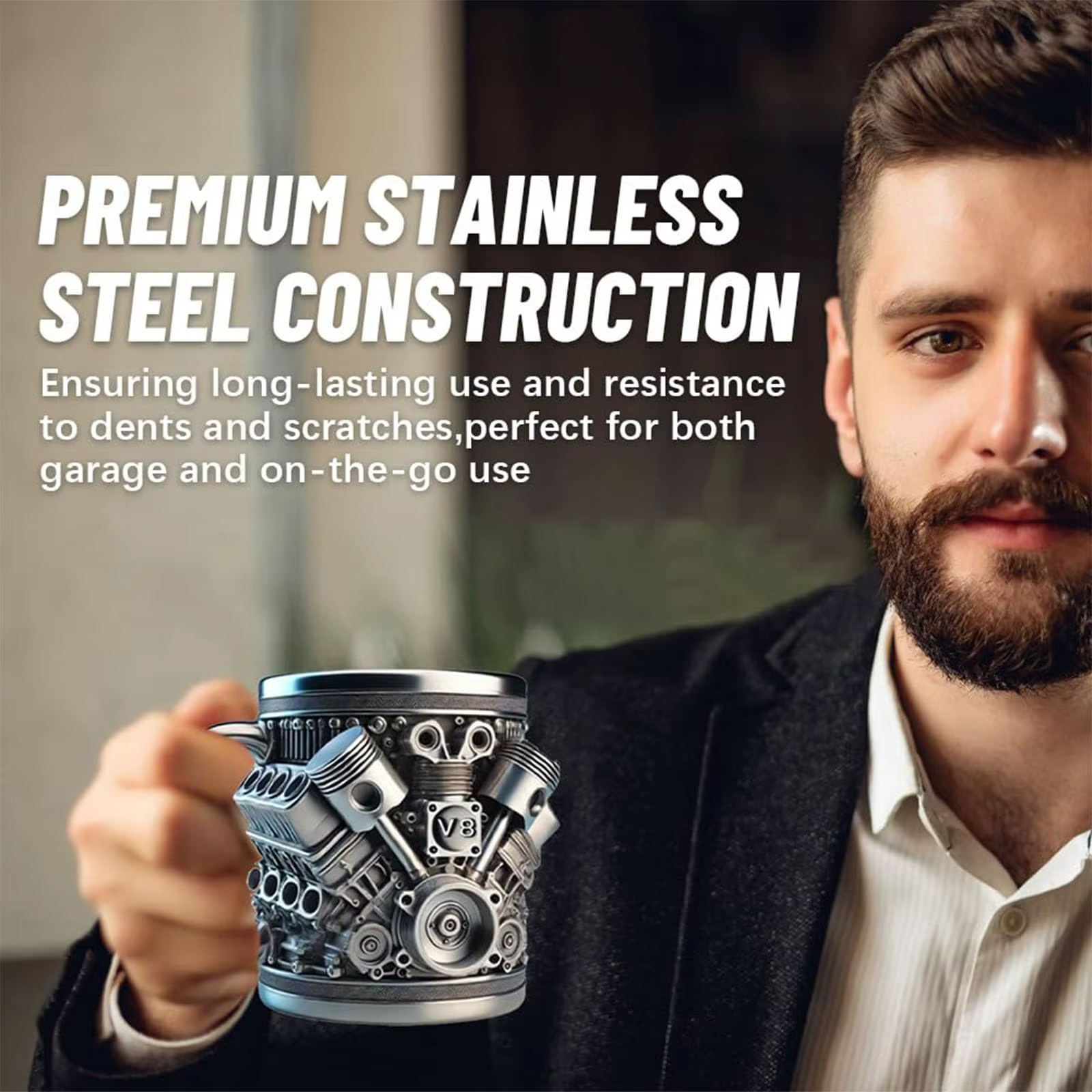 Tasse en acier inoxydable V8 et V6