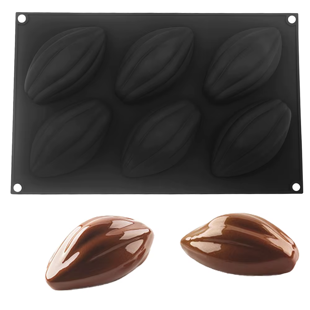 Moule à gâteau en Mousse d'olive à 6 cavités