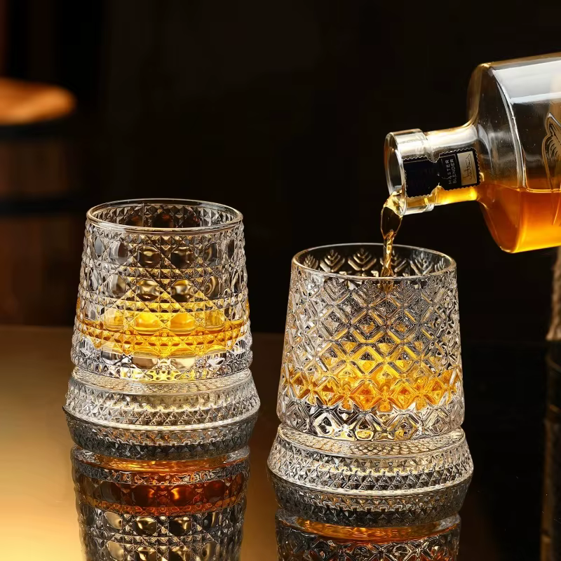 Nouveau Verres à whisky rotatifs verre