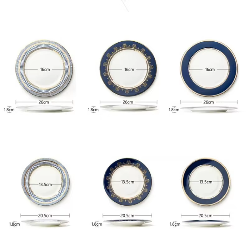 Assiettes de luxe en porcelaine fine