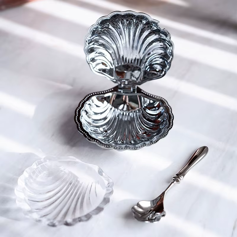 Assiette de fruits de coquille européenne en acier inoxydable