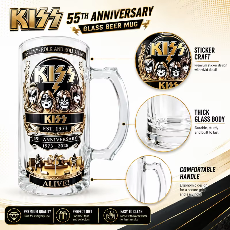 Chope à bière en verre transparent avec poignée