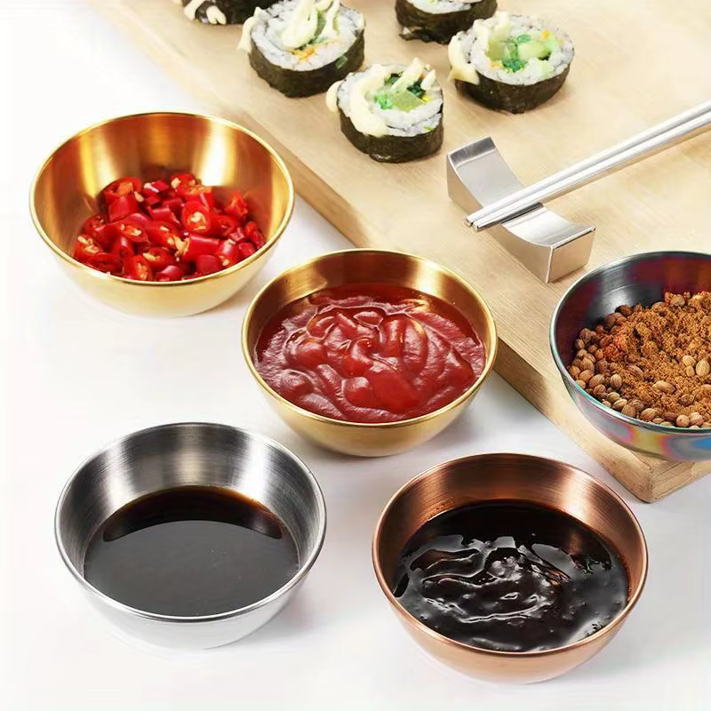 Ensemble de 6 petits plats à Sauce en acier inoxydable