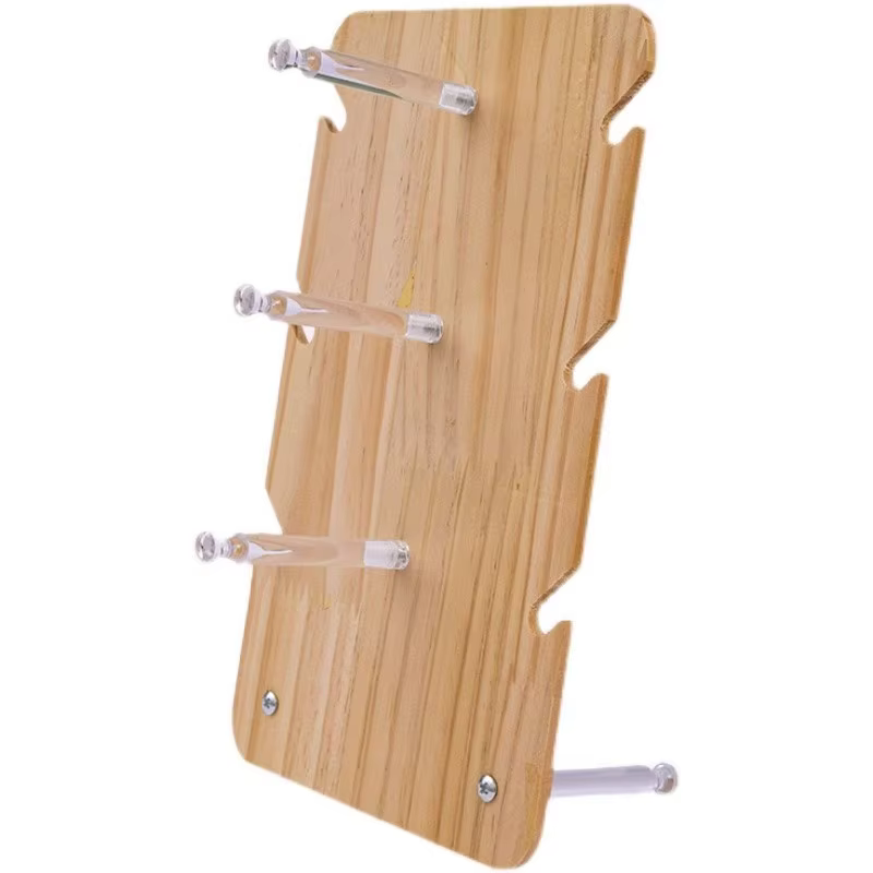 Panneau en bois avec présentoir de lunettes en bois acrylique transparent, support de rangement multicouche pour lunettes de soleil, présentoir de rangement pour lunettes de maison