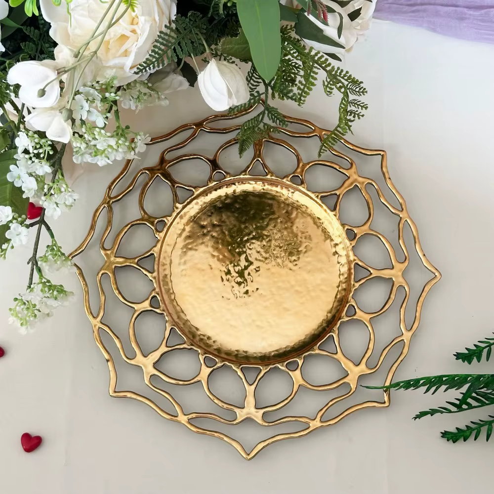 50 assiettes décoratives HellowTray rondes de 13 pouces