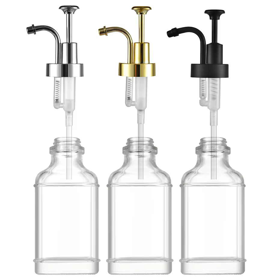 Distributeur de Sistressde Café en Verre de 500ml avec Pompe en Acier