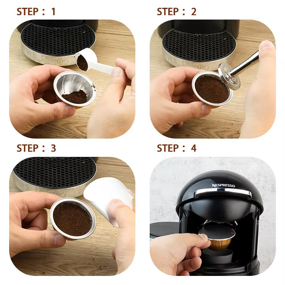 Capsules de café portables réutilisables et rechargeables