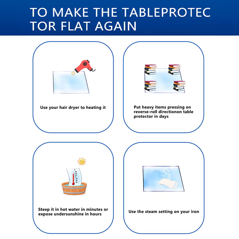 Tapis de table en PVC transparent