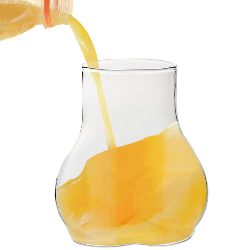 450ml bout à bout tasses Transparent Borosilicate verre tasse à café drôle tasse à café verre femmes corps cul tasse lait eau tasses