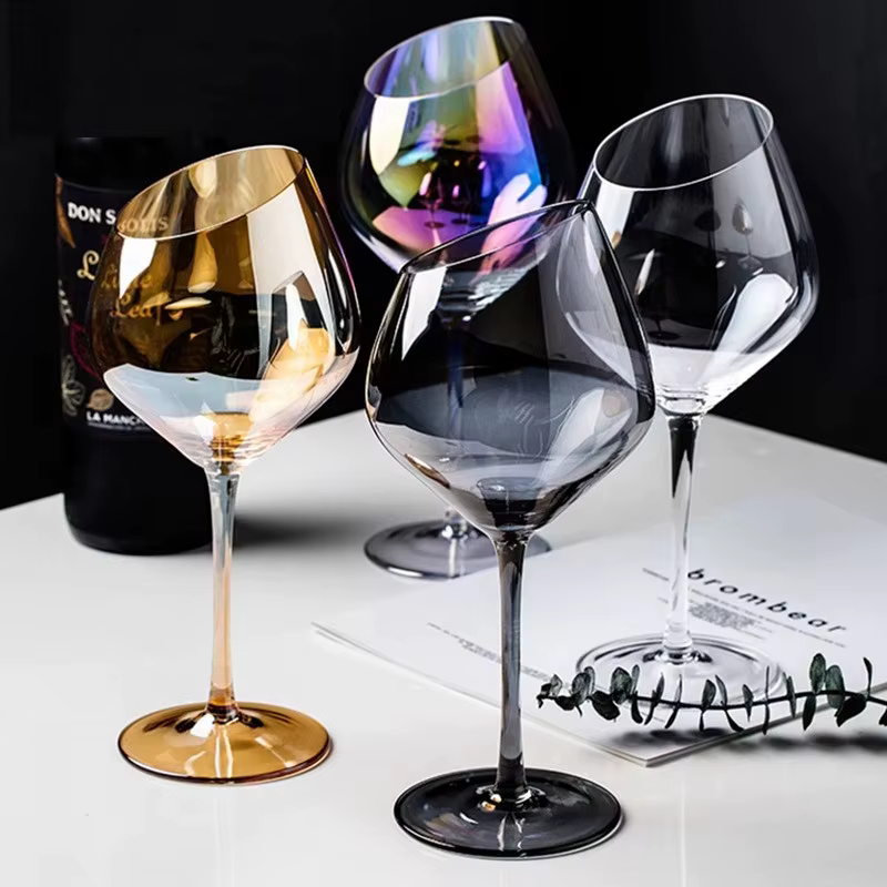 Verre à vin à Champagne biseauté créatif