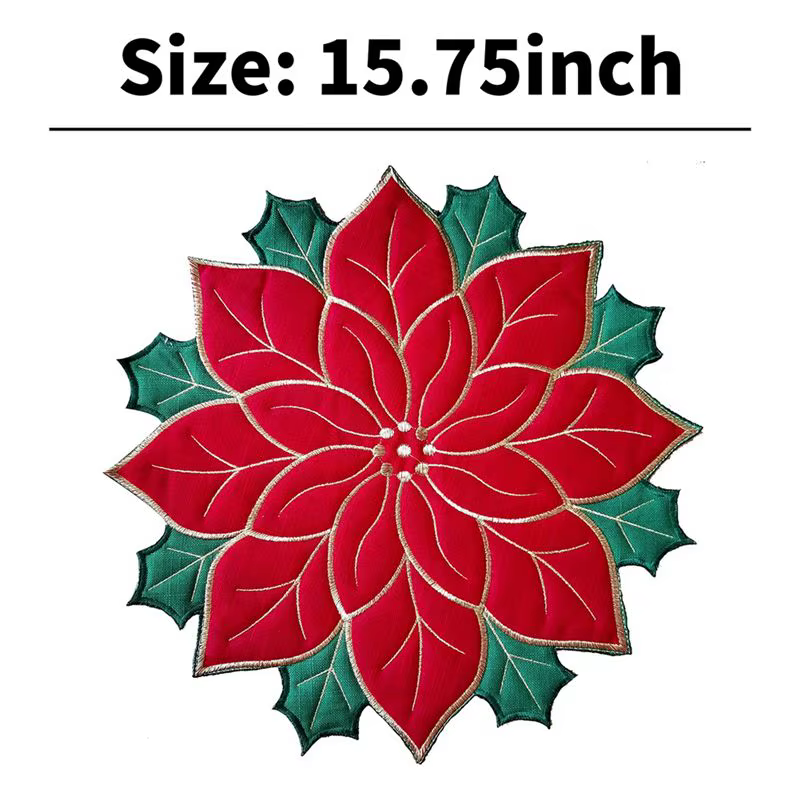Napperons brodés de noël tendance chaude