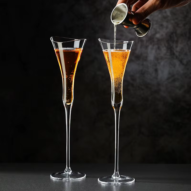 1/2 verres à champagne en cristal