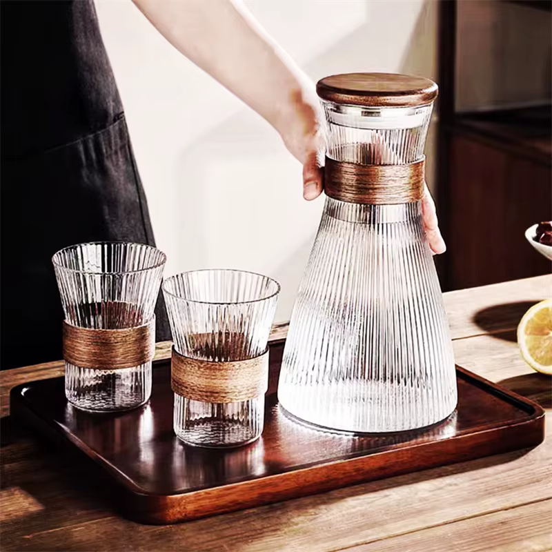 Pichet d'eau froide en verre de Style japonais