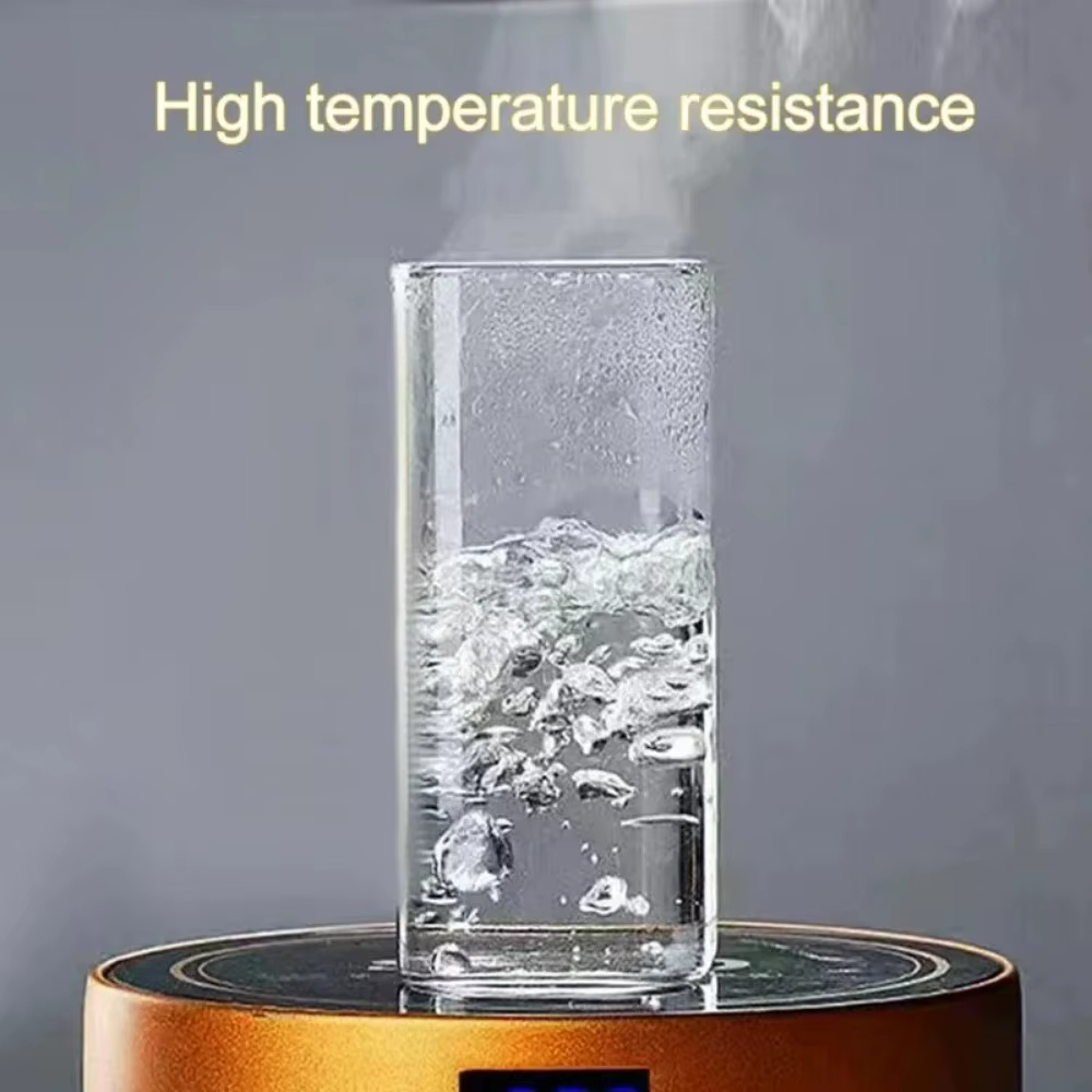 Tasse carrée en verre à café résistante à la chaleur