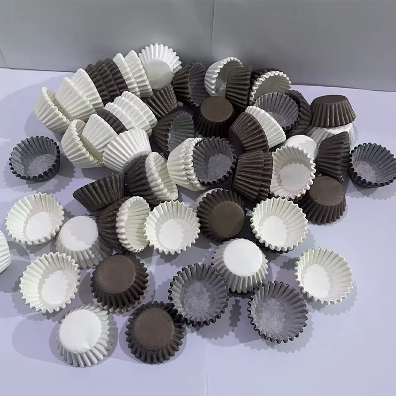 100Pcs200Pcs500Pcs1000Pcs Mini gobelets en papier à gâteau blanc/cofé