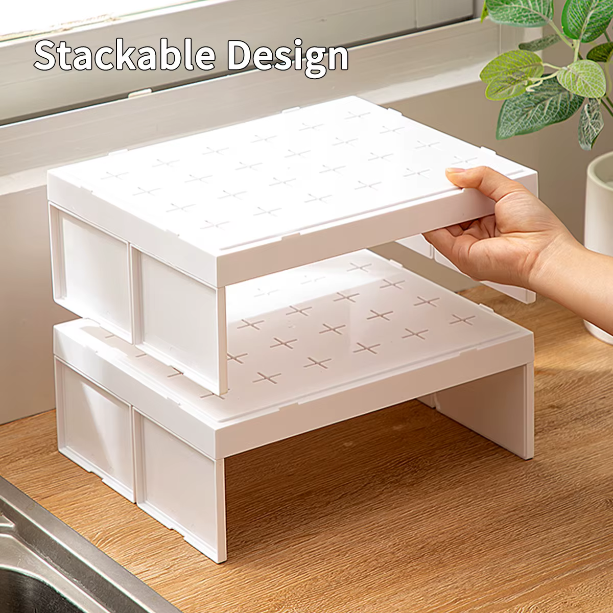 WORTHBUY armoire support de rangement de tasses empilable