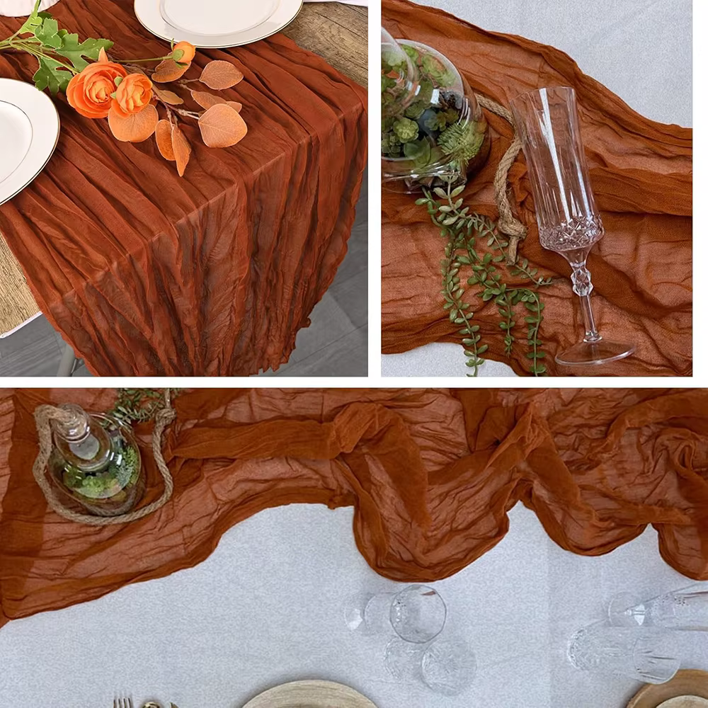 Chemin de Table en tissu de fromage en terre cuite