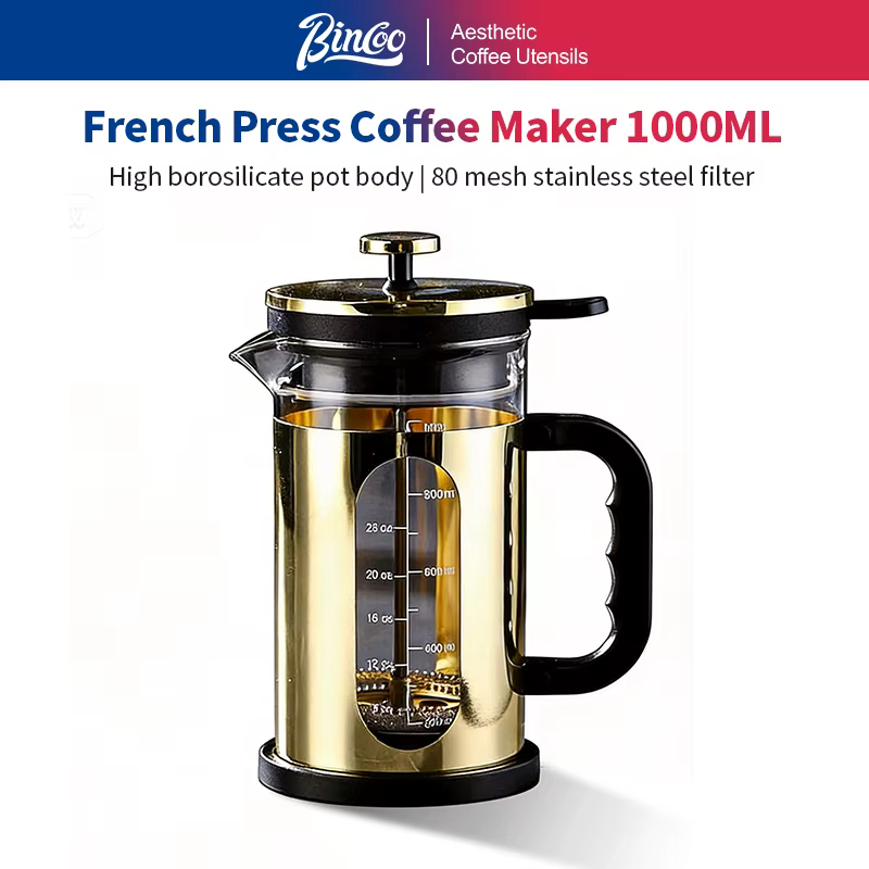 Cafetière à presse française avec filtre
