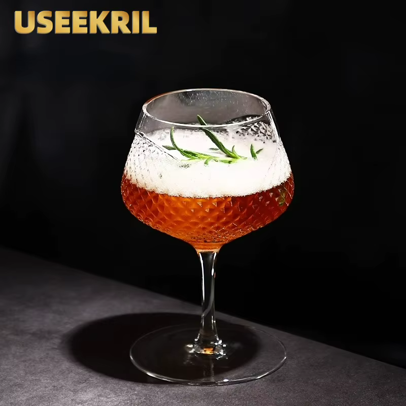 Gin and Tonic-Verre à Vin Gravé au Diamant