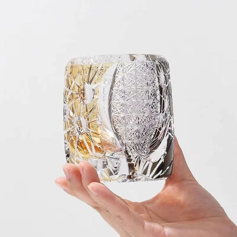 Japon Kagami planète Edo Kiriko verre à vin Starlight verres à whisky bloc de couleur sculpture à la main Art artisanat