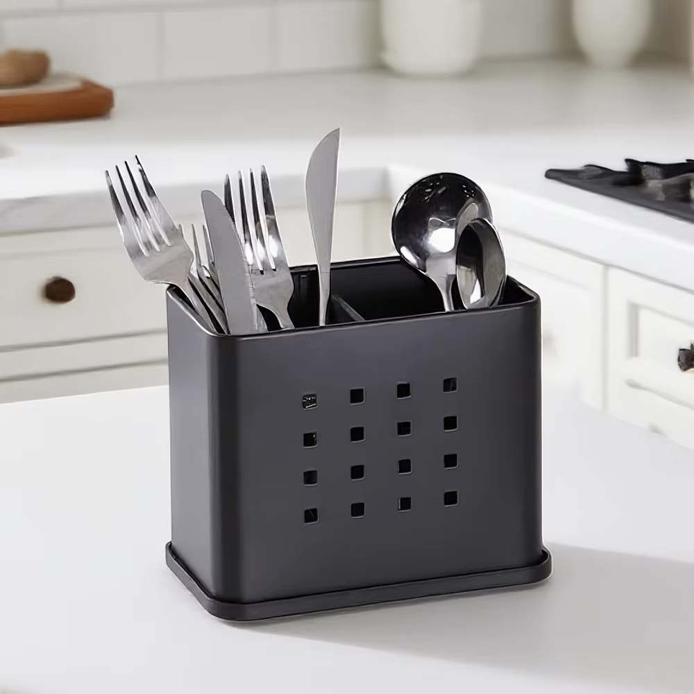Support de séchage de couverts en métal noir – Style minimaliste moderne