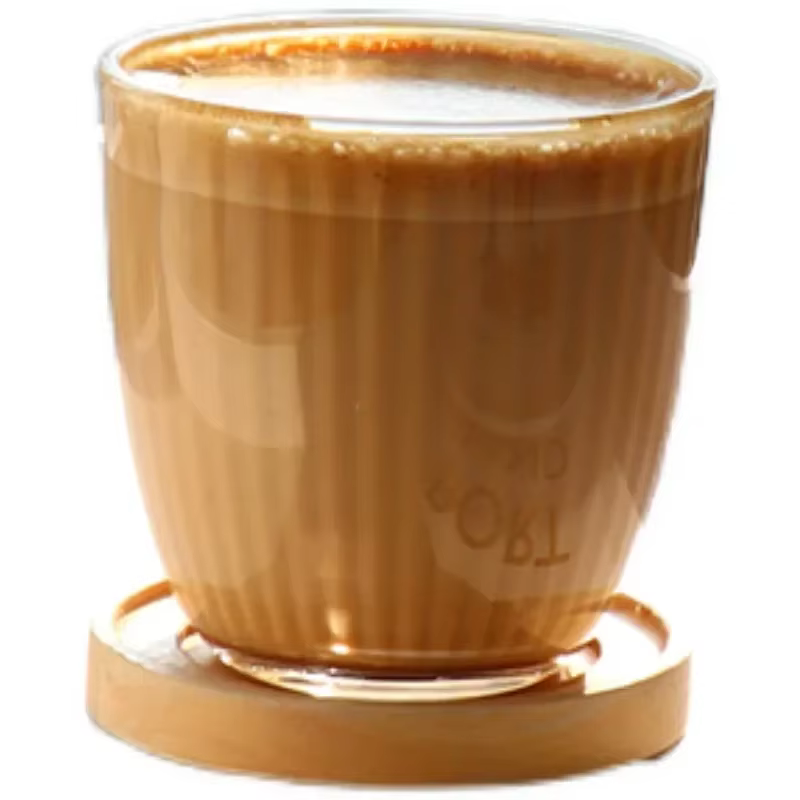 Tasse à Café Glacé au Latte en Verre Transparent