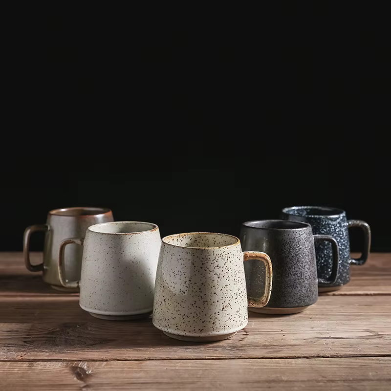 Tasse en céramique rétro créative japonaise de 350mL