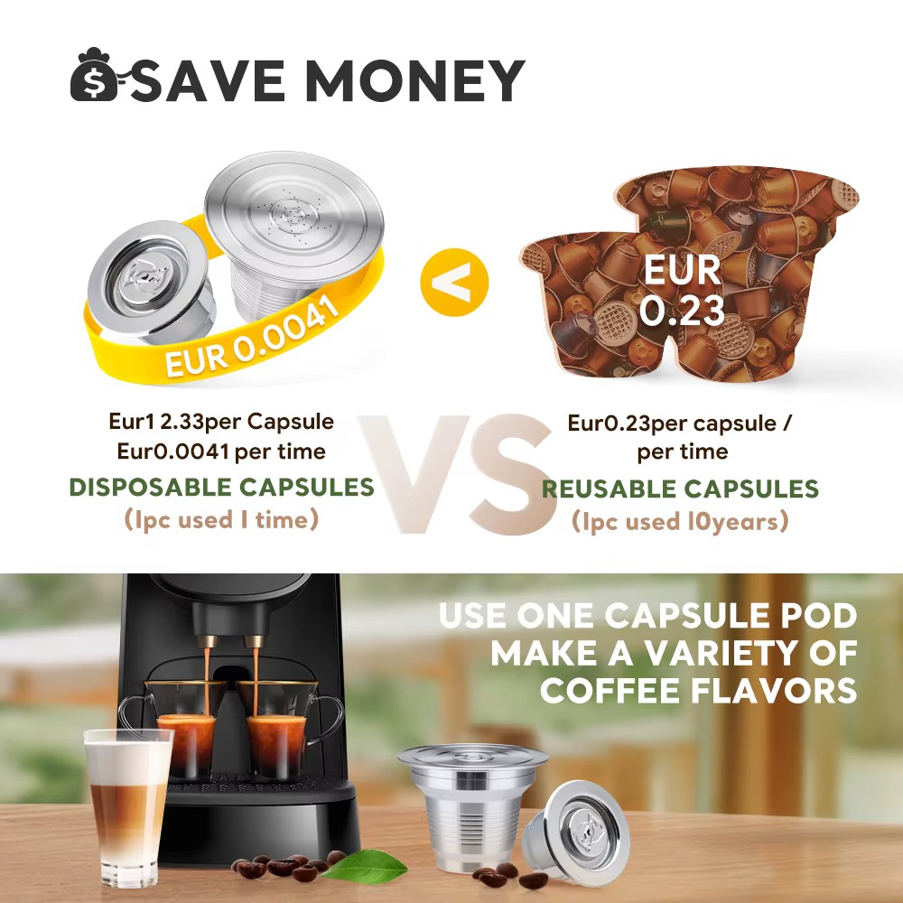 Capsule rechargeable et réutilisable pour Philips LM8014 / 60 L'or Barista