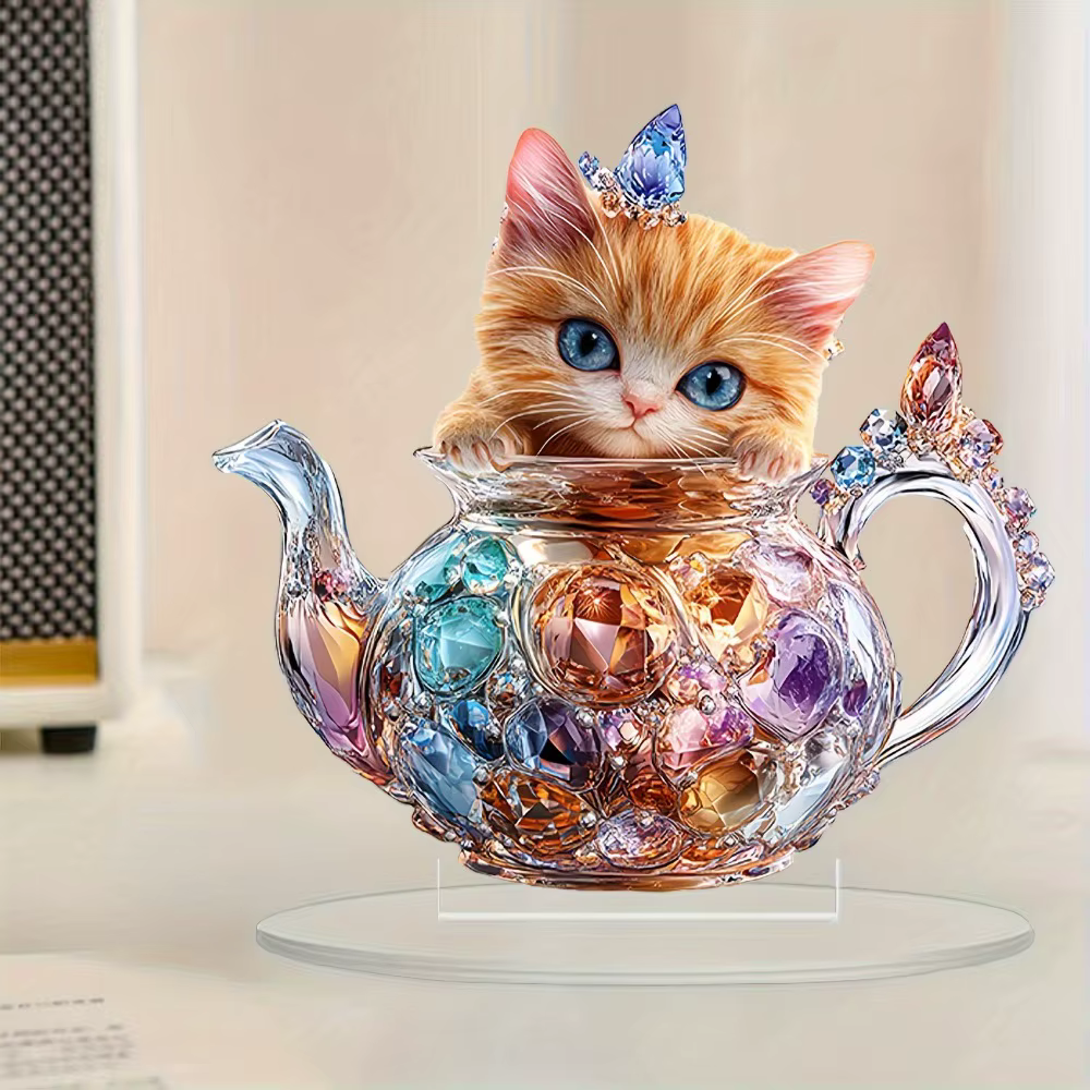Pot en verre de cristal sur pied