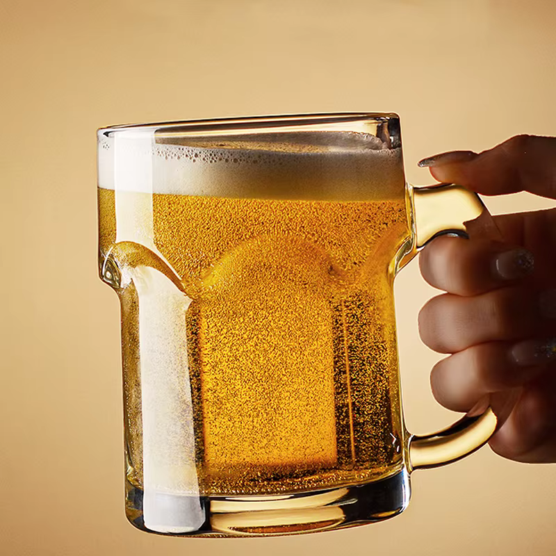 LiLac 405 ~ 500 ml Ailay tasse à bière en verre épaissi haute transparence