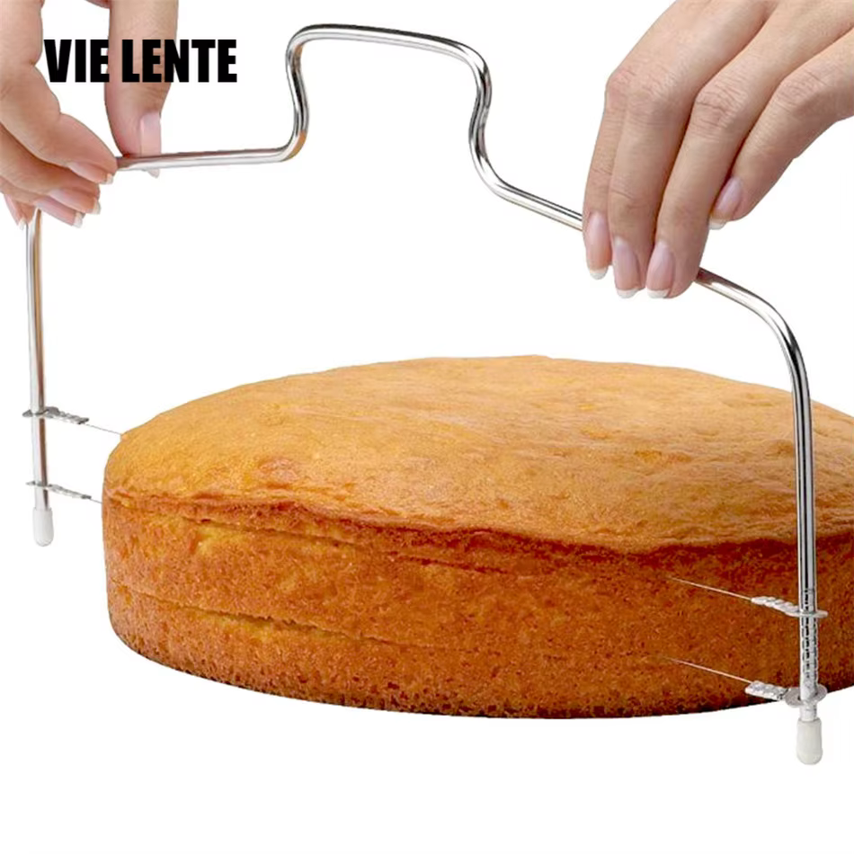 Double ligne gâteau coupe trancheuse cuisine outil de cuisson coupe-gâteau dispositif en acier inoxydable réglable
