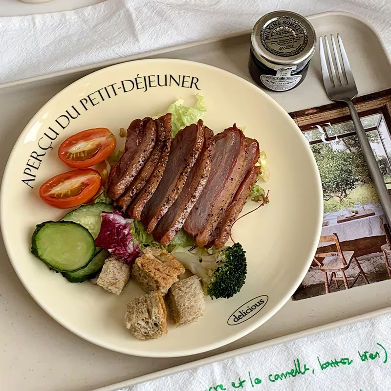 Assiette à soupe anglaise de Style Ins avec une sensation Simple et haut de gamme