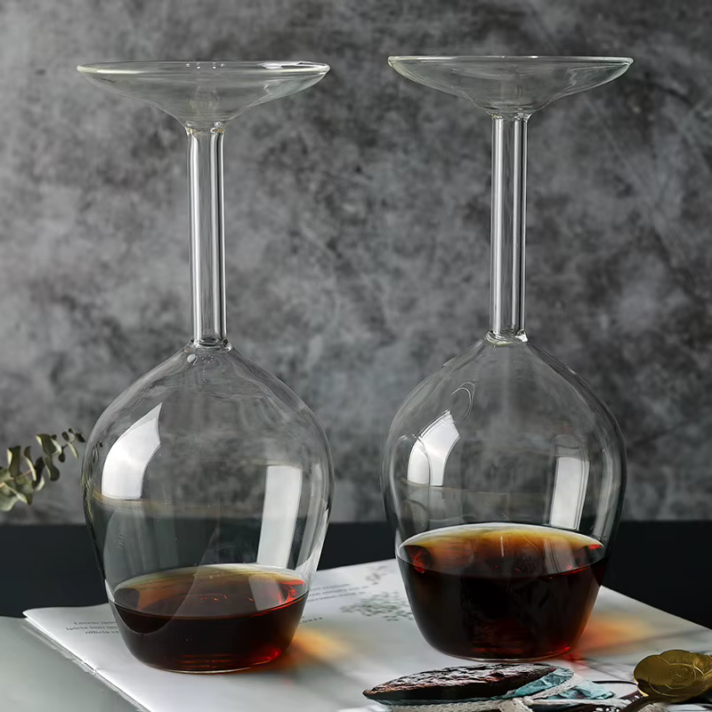 Verre à vin à l'envers pour scotch