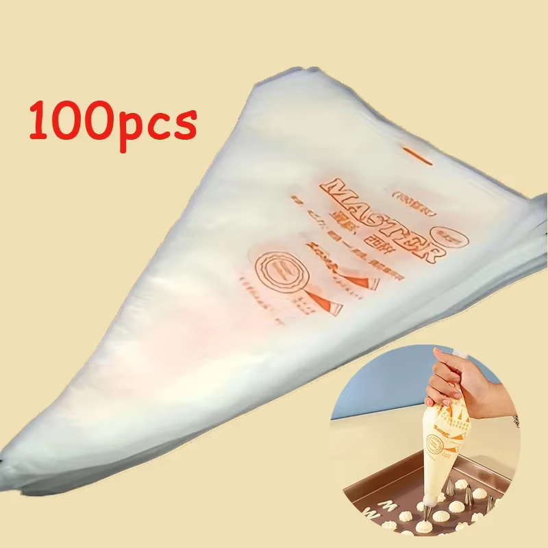 Sacs à pâtisserie jetables, 100 pièces, équipement de confiserie, accessoires de pâtisserie et de boulangerie, outils de boulangerie pour gâteaux rouges