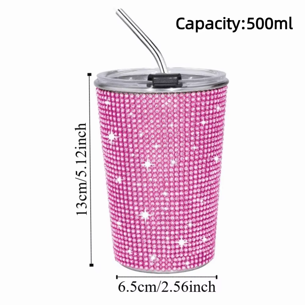 Gobelet à eau en strass de 500 ml
