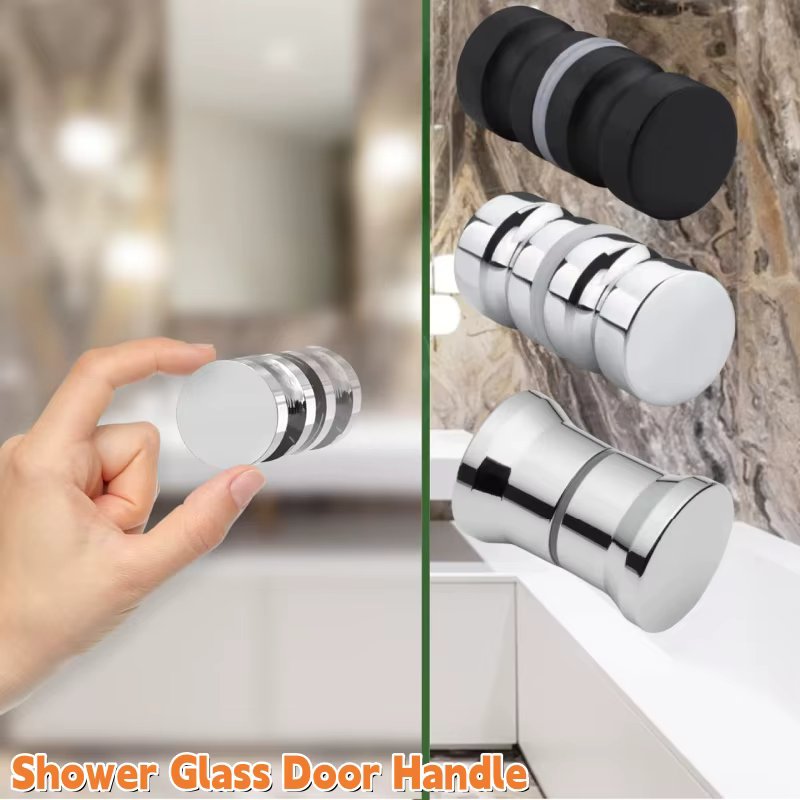 Poignée de porte de douche en verre, bouton pour portes de douche coulissantes, poignée double face, pièces de rechange pour quincaillerie de salle de bain pour divers types de portes en verre