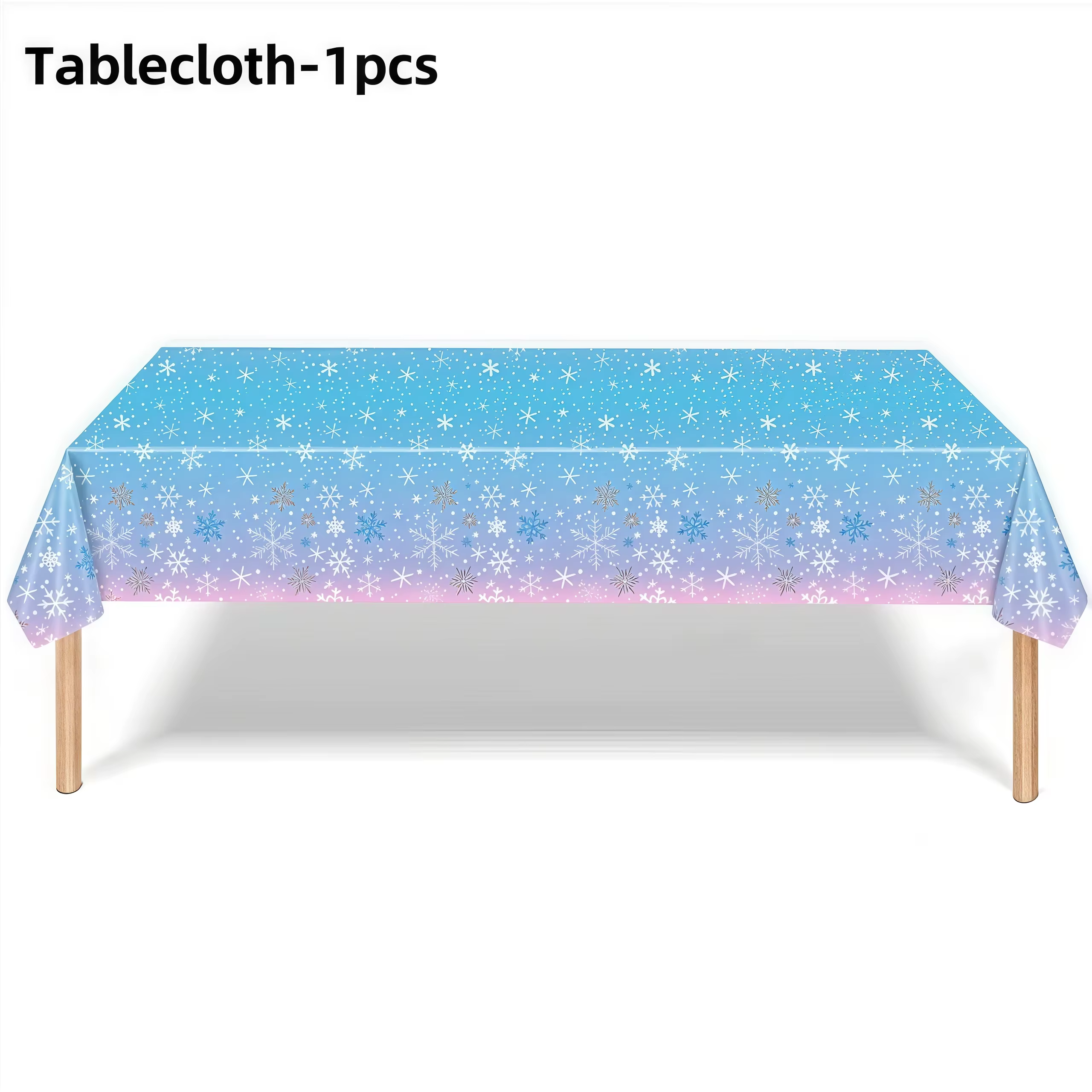 Ensemble de vaisselle pour fête de Noël avec flocons de neige