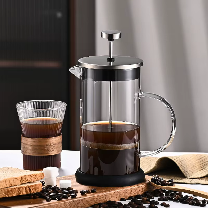 Cafetière à piston, presse à café en verre borosilicate résistant à la chaleur