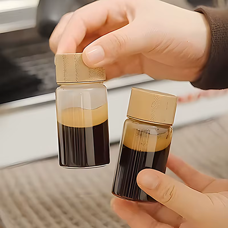 Mini Bouteille en Verre pour Café